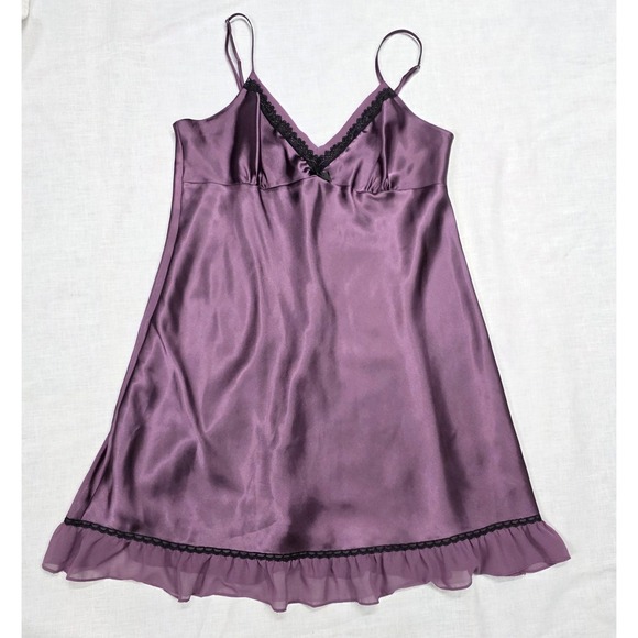 Apt. 9 Other - Whimsigoth Chemise Apt. 9 Intimates Womens Large Purple Satin Lace Nightgown Y2k